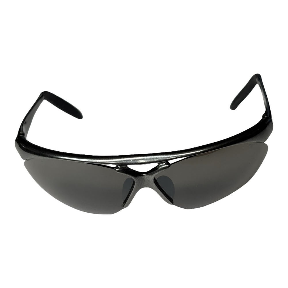 Bolle’ Vintage Parole 754 metallic gray wrap sport sunglasses w/ case and 2 lens